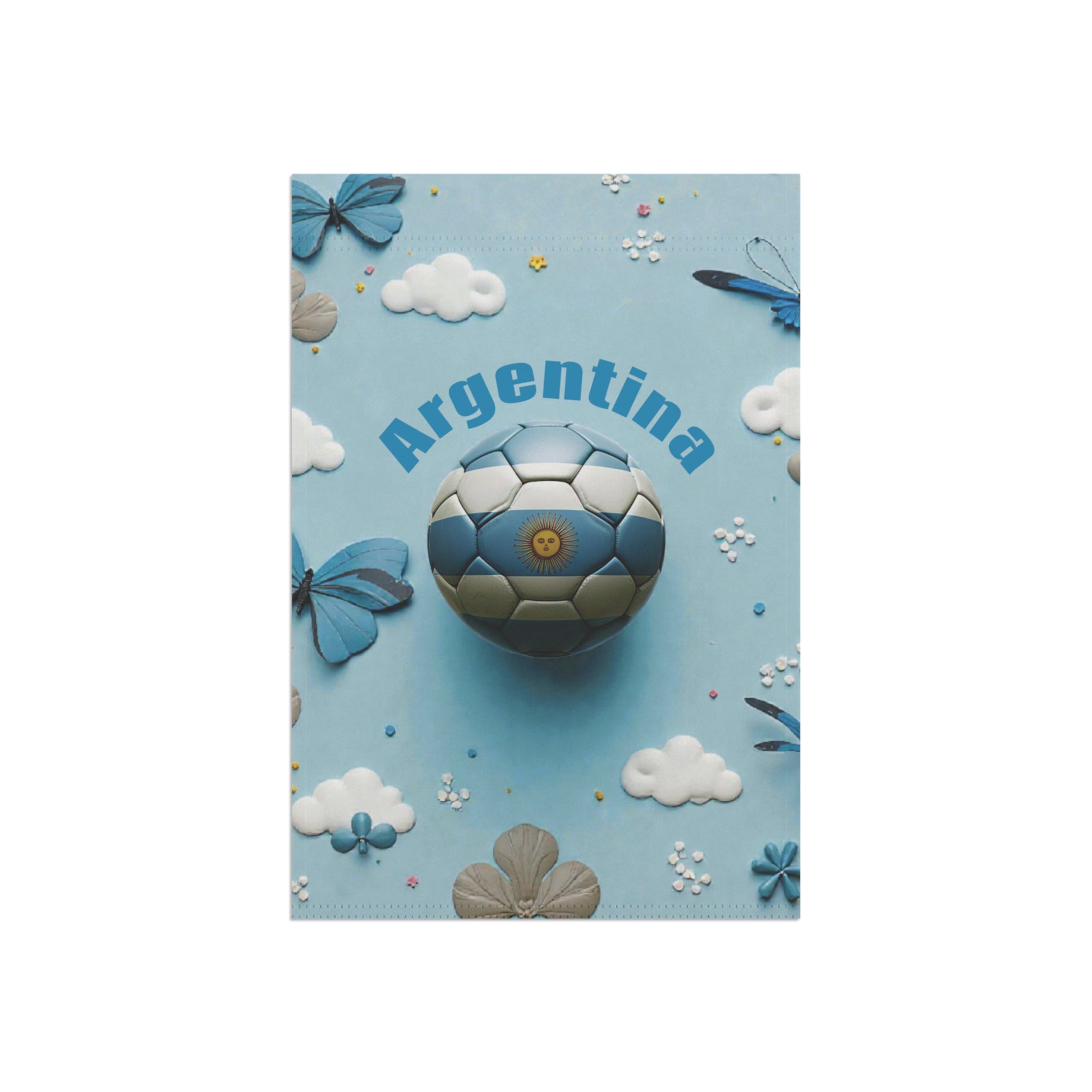Argentina Soccer Garden Flag — Decorative Lawn Banner with Football Design