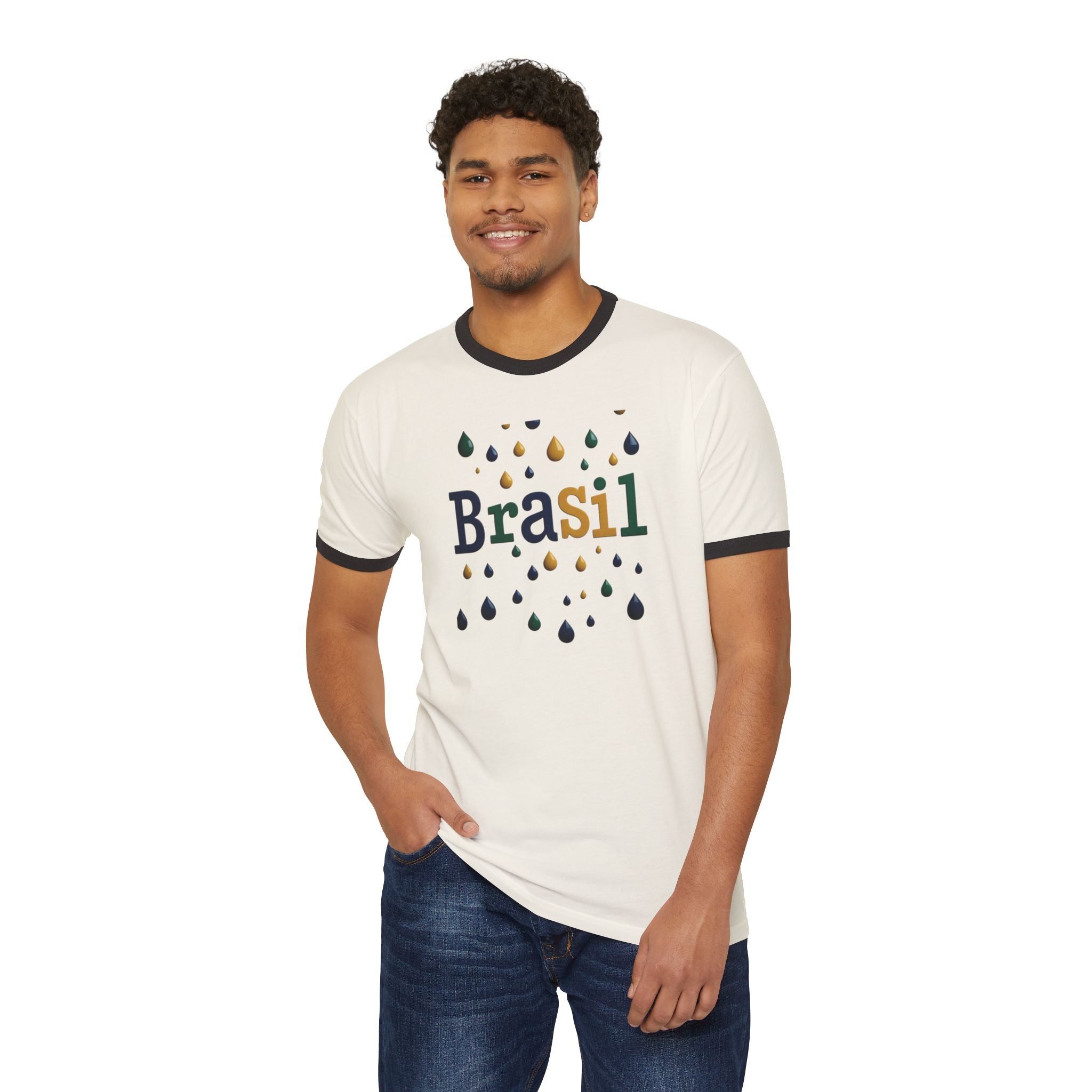 Camiseta Brasil Graphic Ringer - Camiseta estilosa e confortável para uso casual