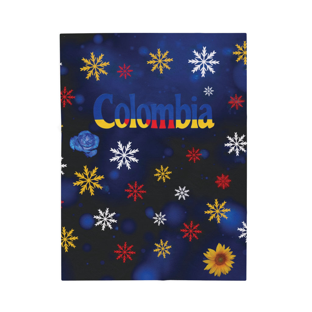 Manta de felpa de terciopelo con diseño Colombiano