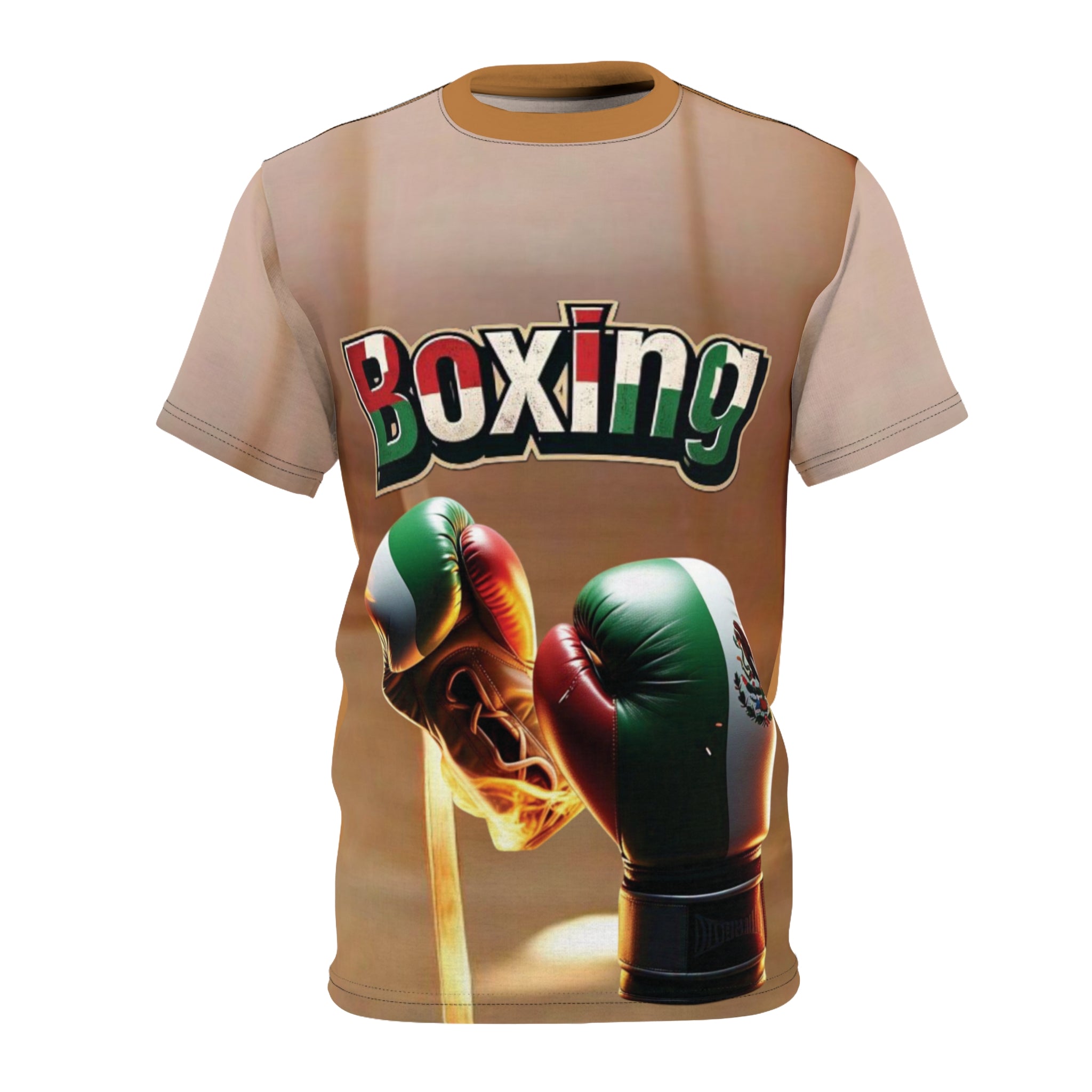 Camiseta "Poder Boxístico Mexicano" - Diseño Vibrante con Guantes Tricolor