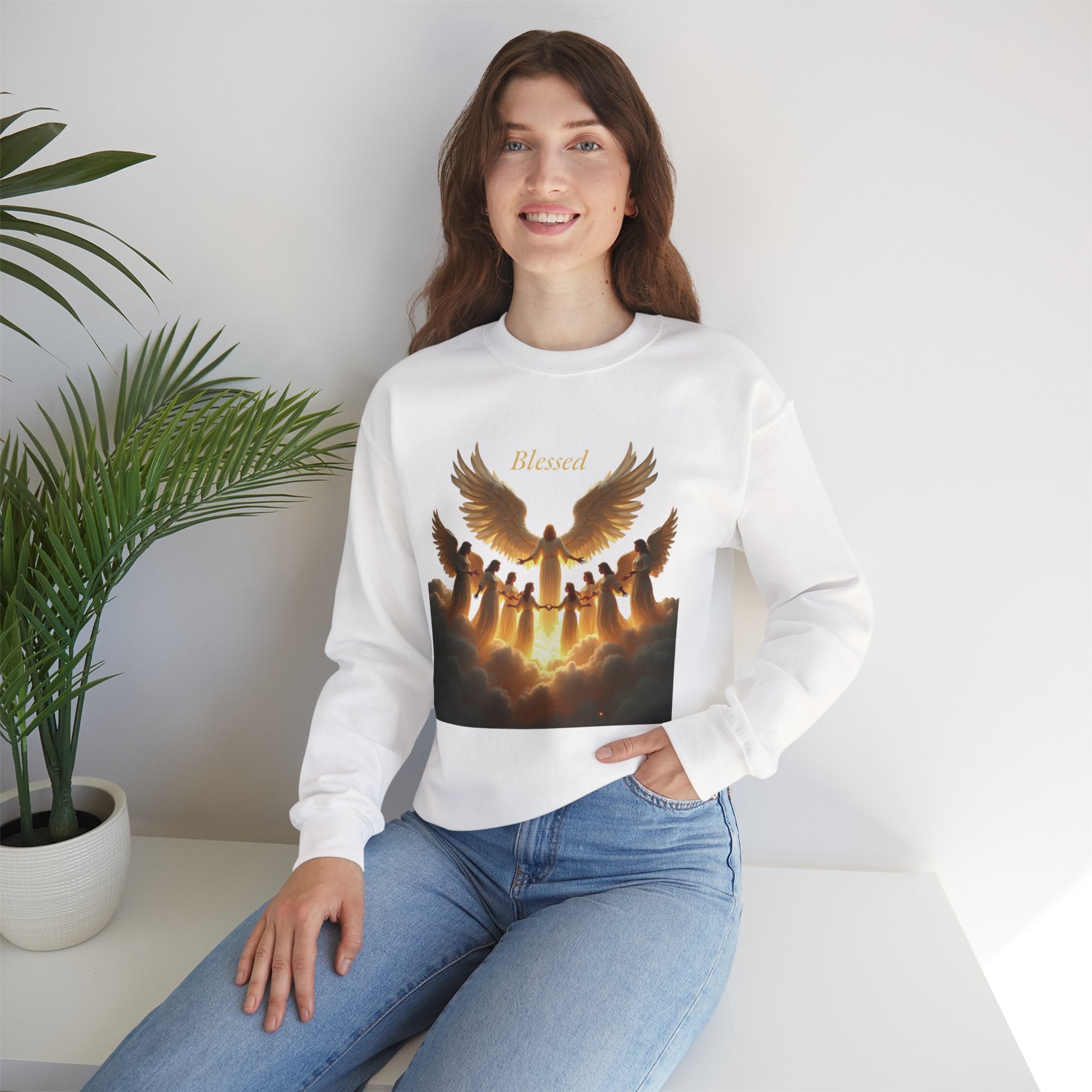 Angelic Sweatshirt, Blessed Faithful Apparel, Spiritual Gift