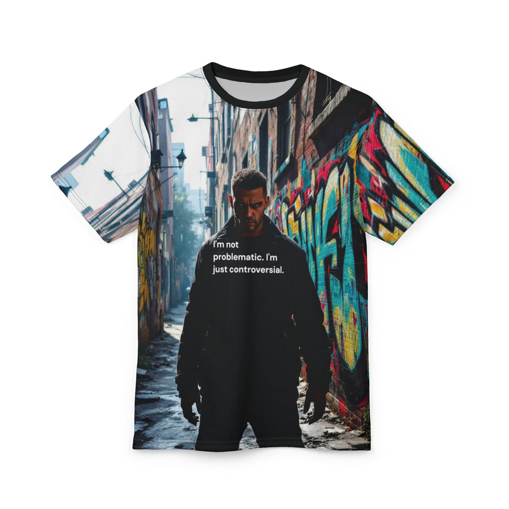 Full Print T-shirt "I'm Just Controversial" - Edgy Urban Style