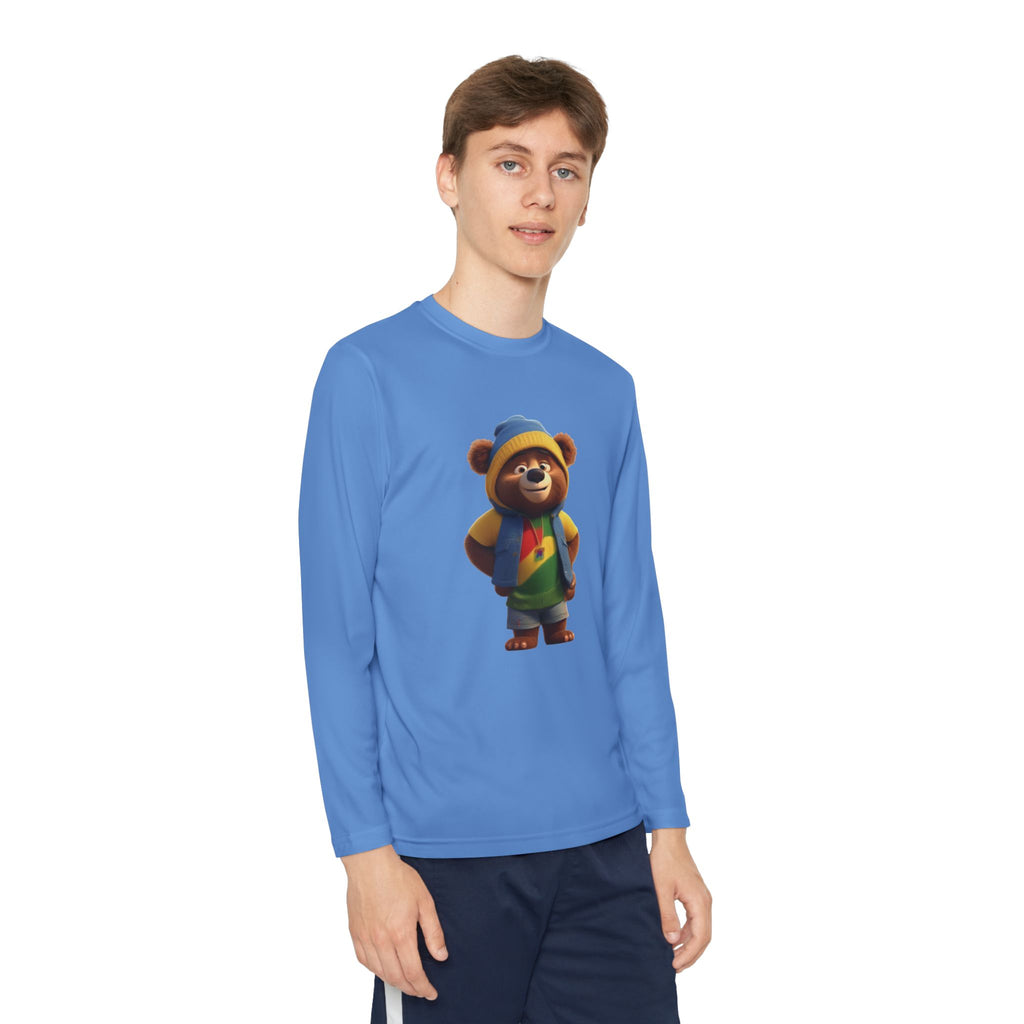 Youth Long Sleeve Tee - Bear Image Gift for Young People