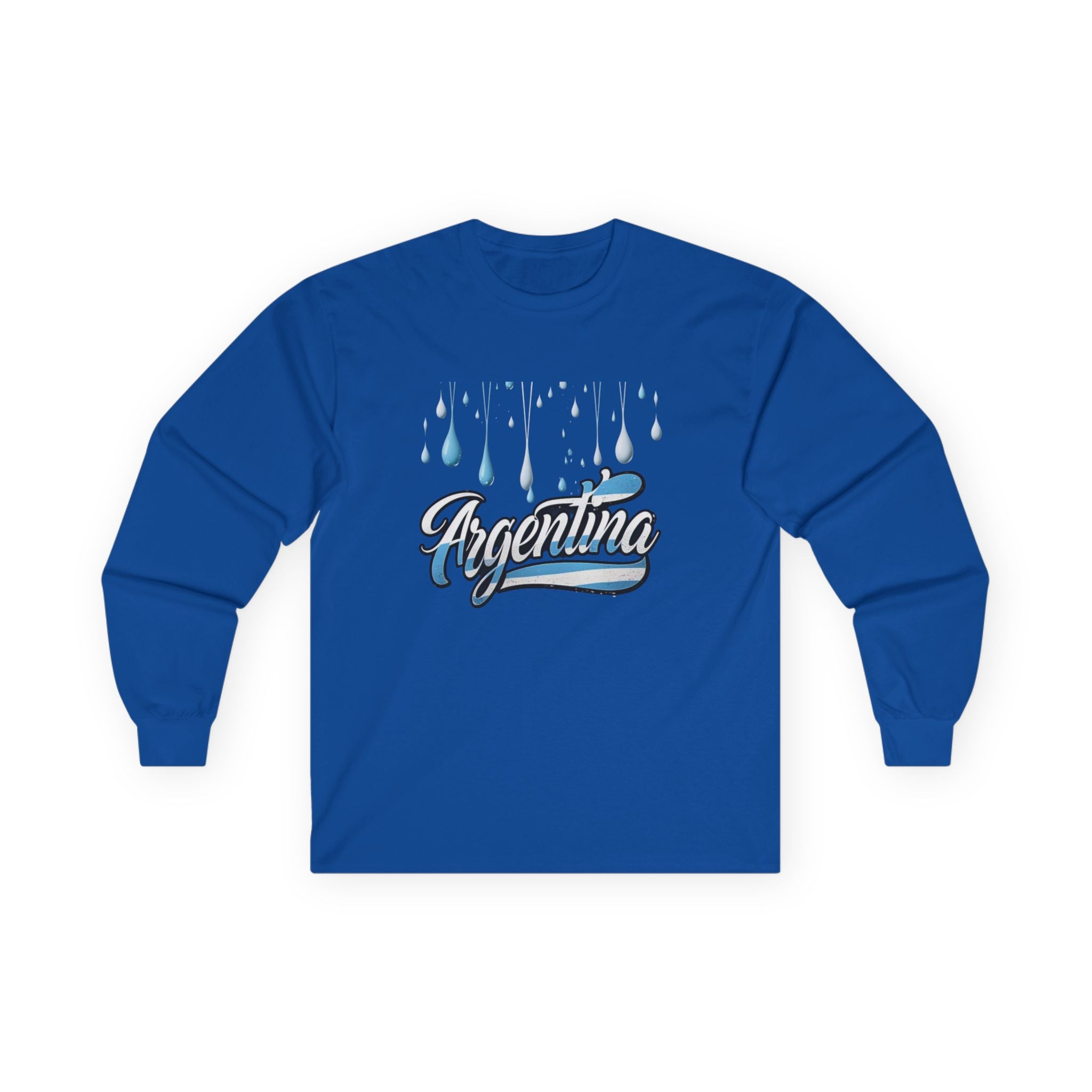 Camiseta de manga larga con gotas de lluvia de Argentina