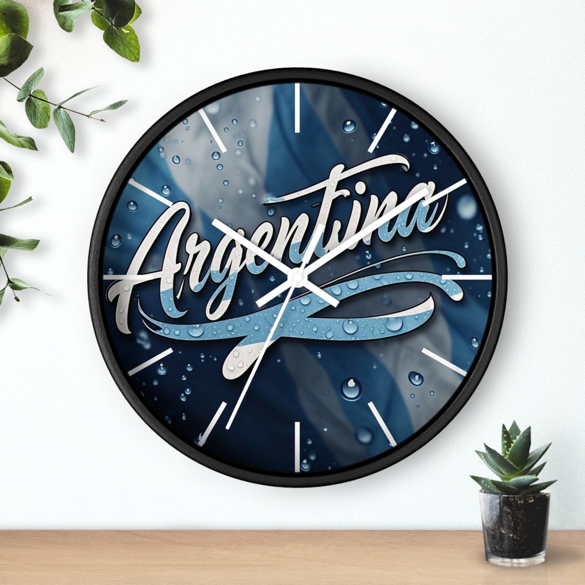 Reloj de pared argentino con temática acuática: elegante decoración para el hogar, mecanismo silencioso, diseño moderno, regalo ideal para