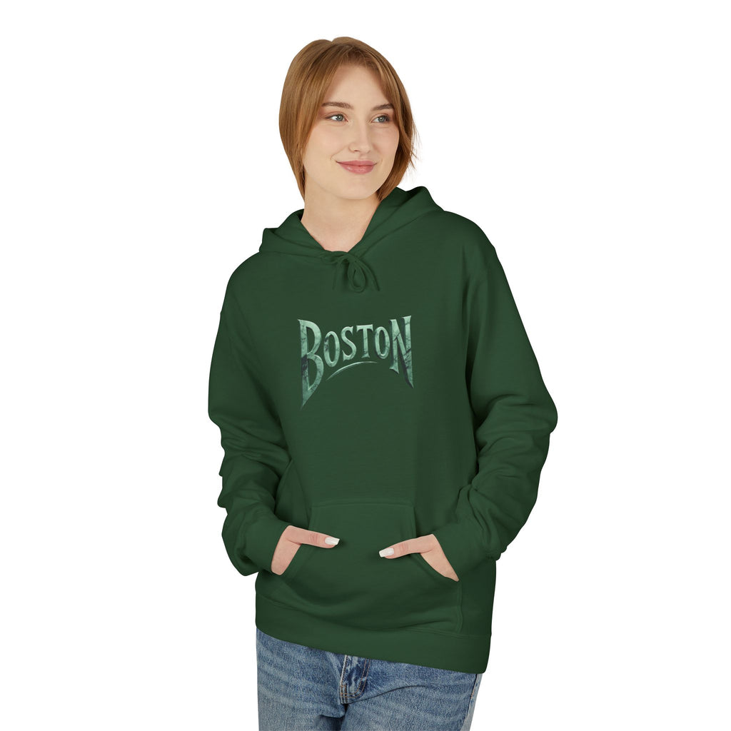 Cozy Boston Fleece Hoodie, Perfect Gift for College Students, Travel Essential, Casual Wear, Boston Souvenir, Unisex Apparel 