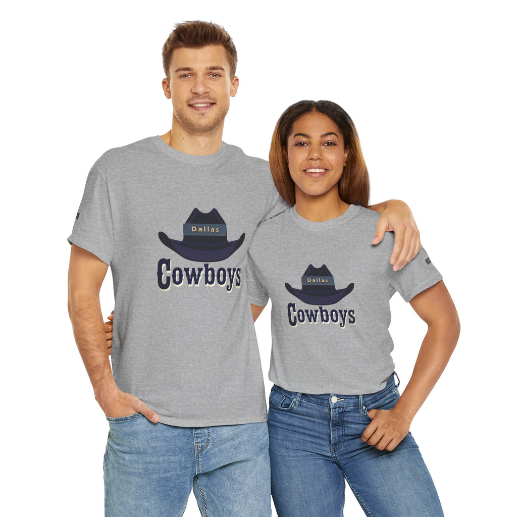 Cowboys Unisex Heavy Cotton Tee, Casual Shirt, Western Apparel, Gift for Cowboys, Cowboy Theme, Everyday Wear, Outdoor Style