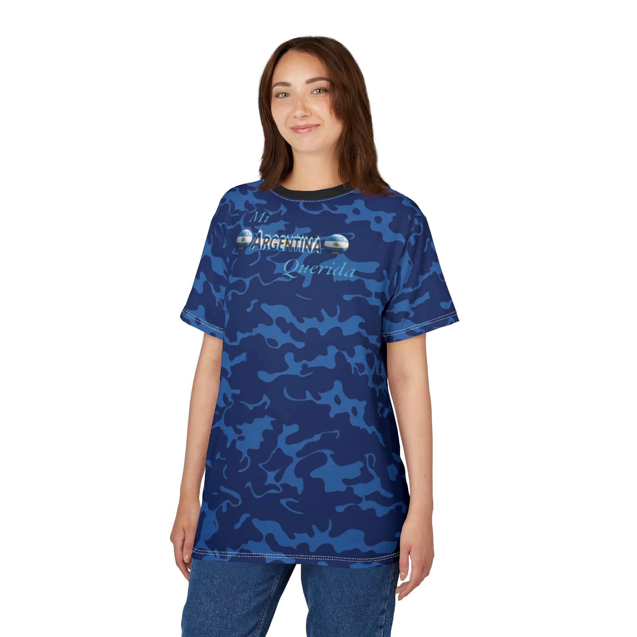 Camiseta unisex de camuflaje de Argentina: ropa informal para aficionados y viajeros