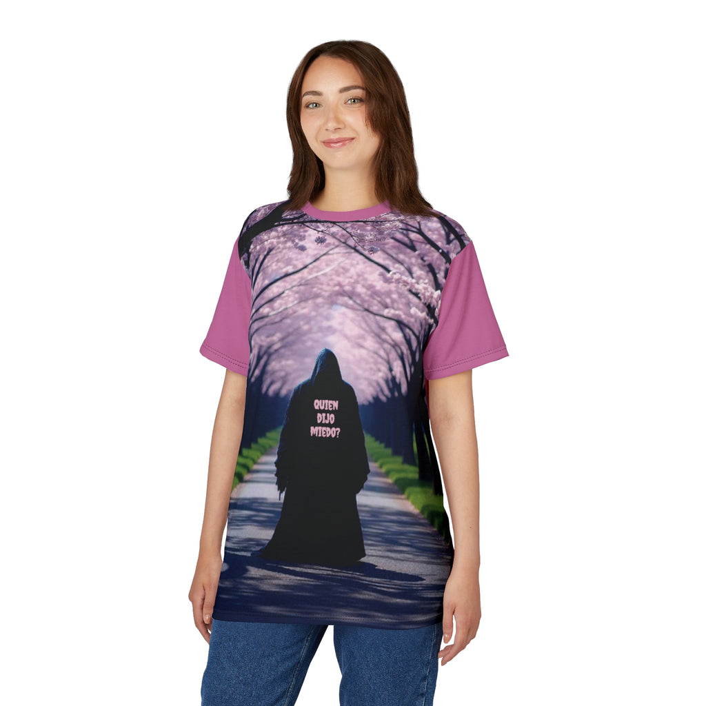 Mystical Forest Unisex Tee - Nature-Inspired AOP Shirt with Inspiring Quote