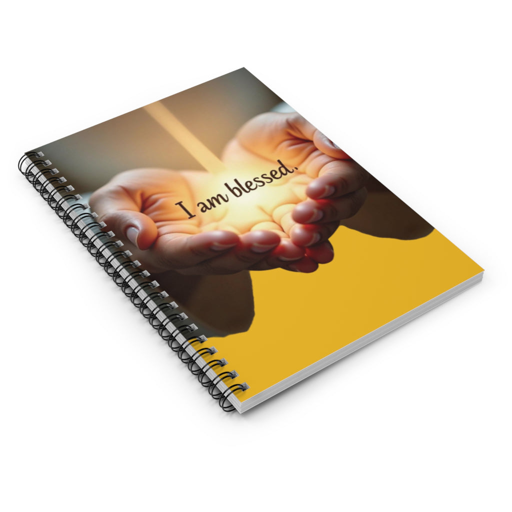 Inspirational Spiral Notebook - I Am Blessed | Gratitude Journal, Daily Affirmations, Gift for Her, Writing Journal, Self-Care Planner