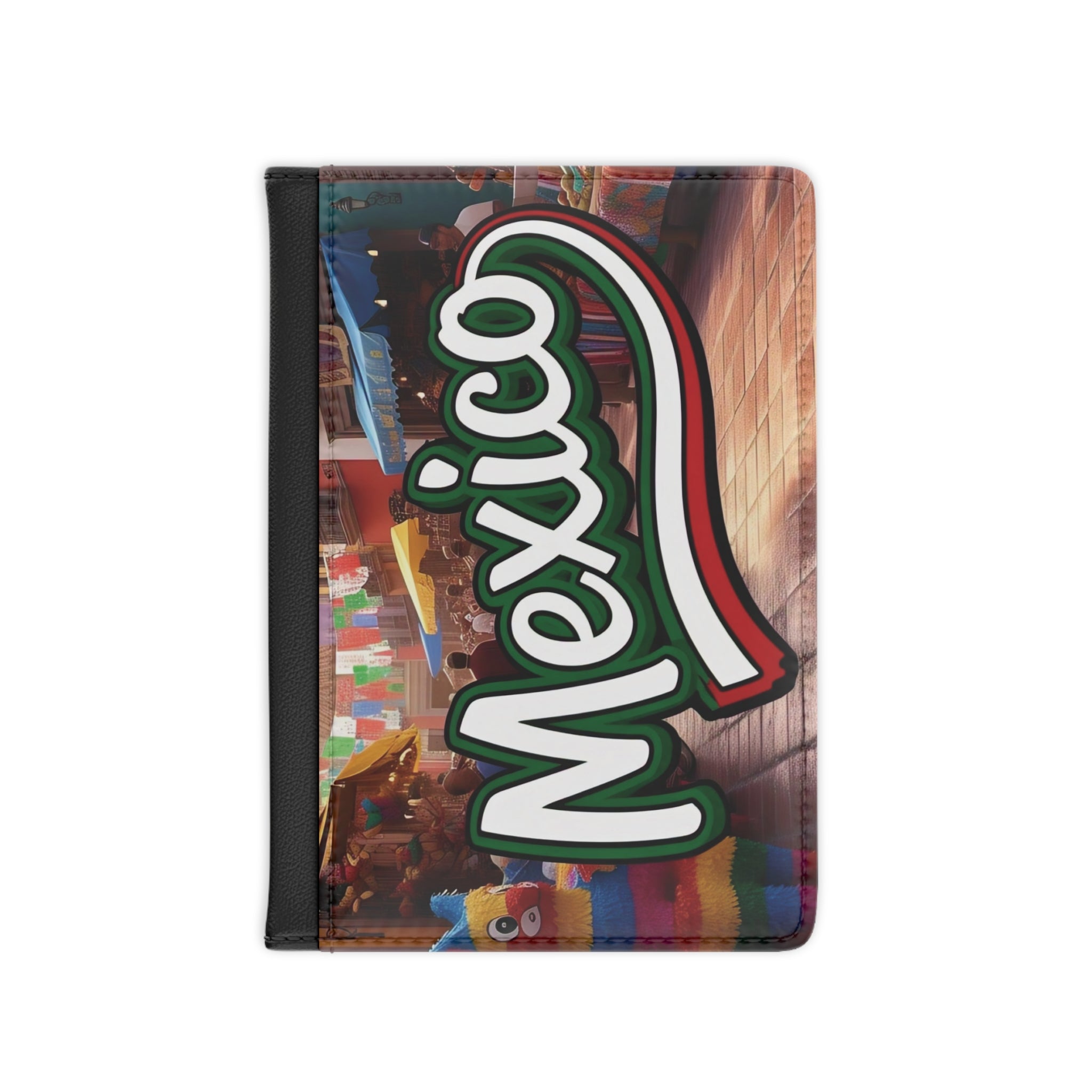Funda colorida para pasaporte de México: accesorio de viaje para aventureros
