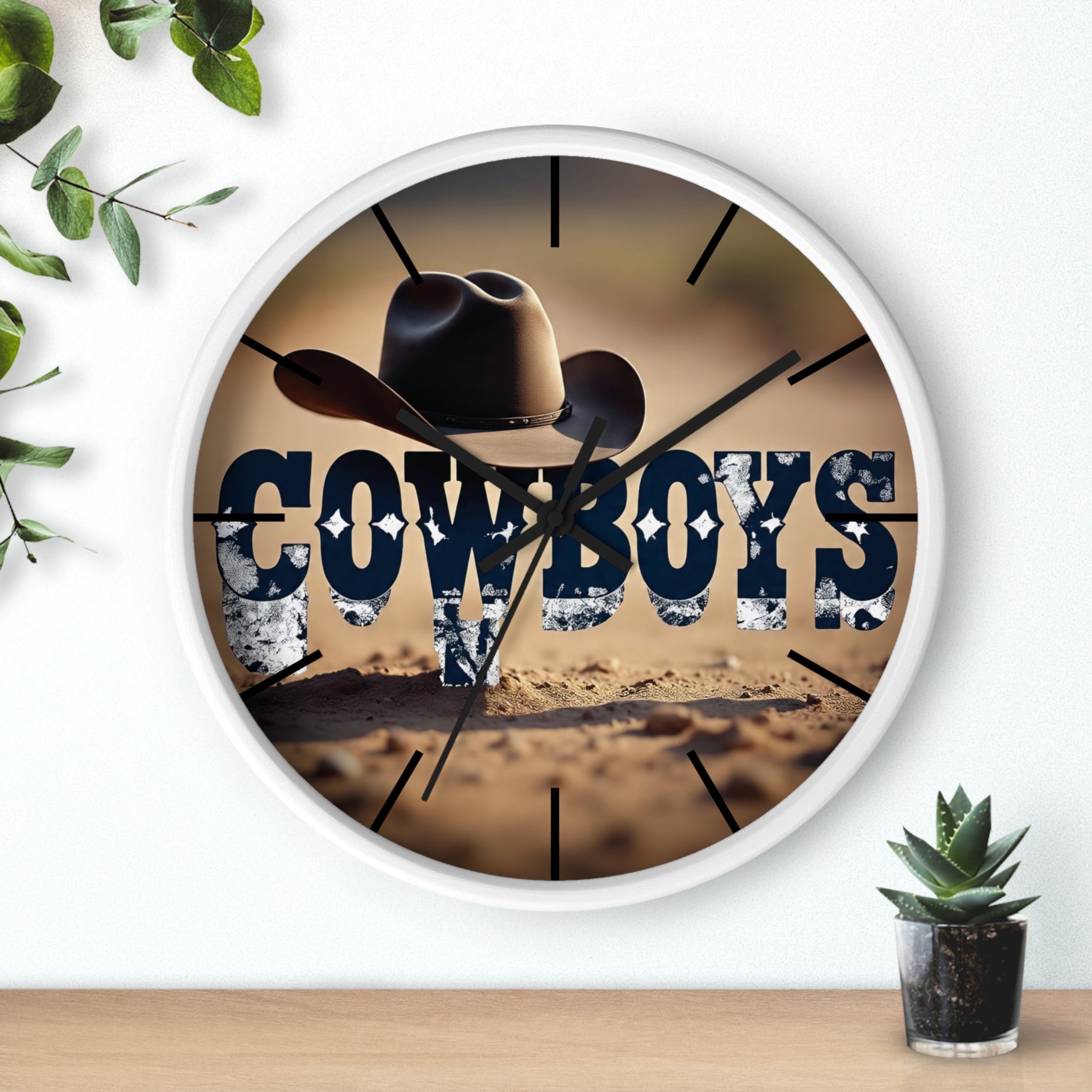 Cowboy-Themed Wall Clock, Rustic Home Decor, Cowboy Gift, Western Decor, Unique Timepiece for Country Lovers