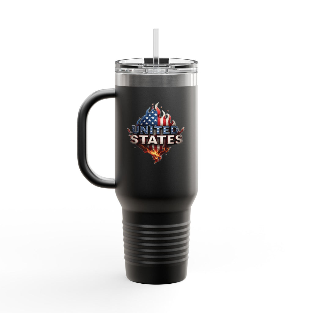 Patriotic Insulated Travel Mug - 40oz Stainless Steel with USA Design