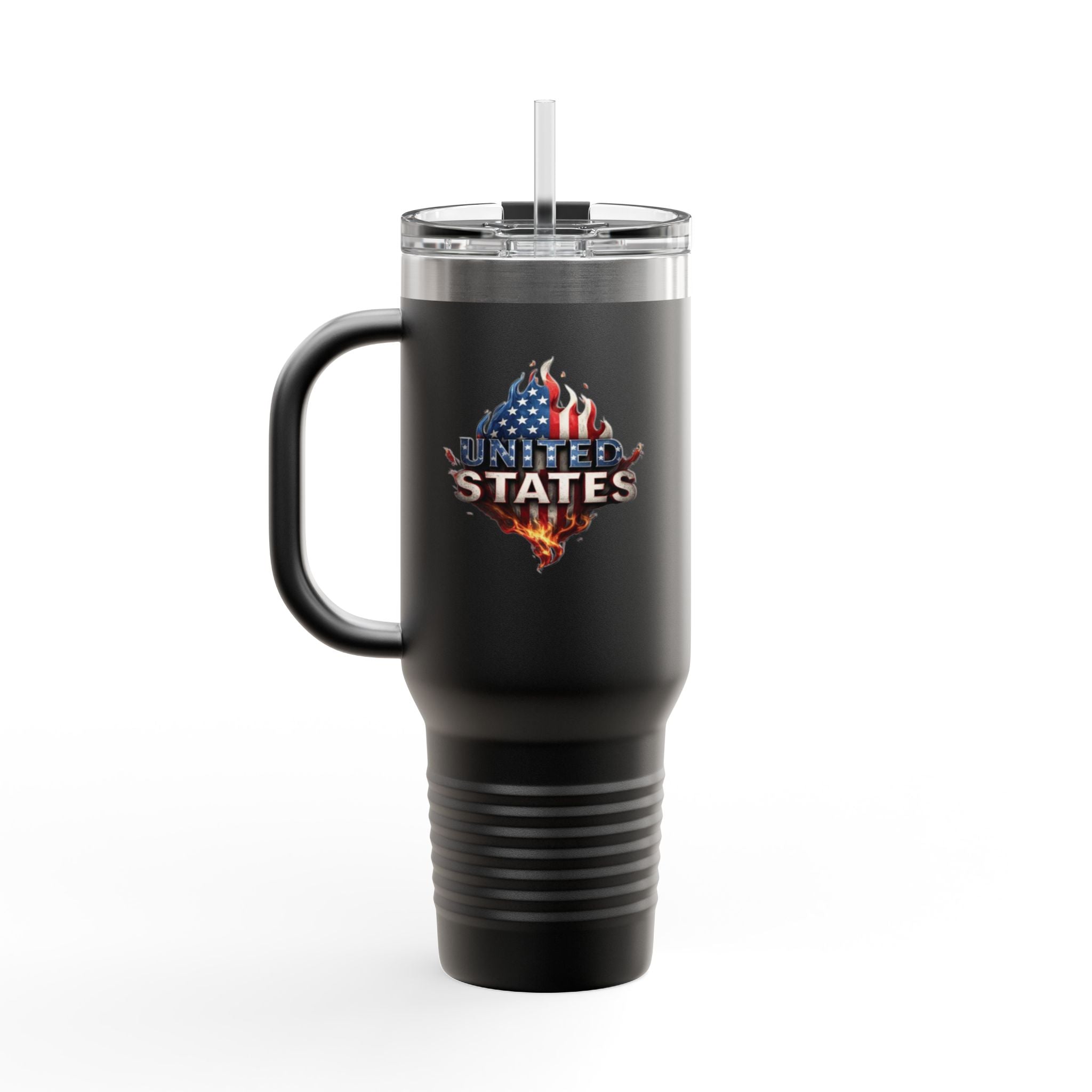 Patriotic Insulated Travel Mug - 40oz Stainless Steel with USA Design