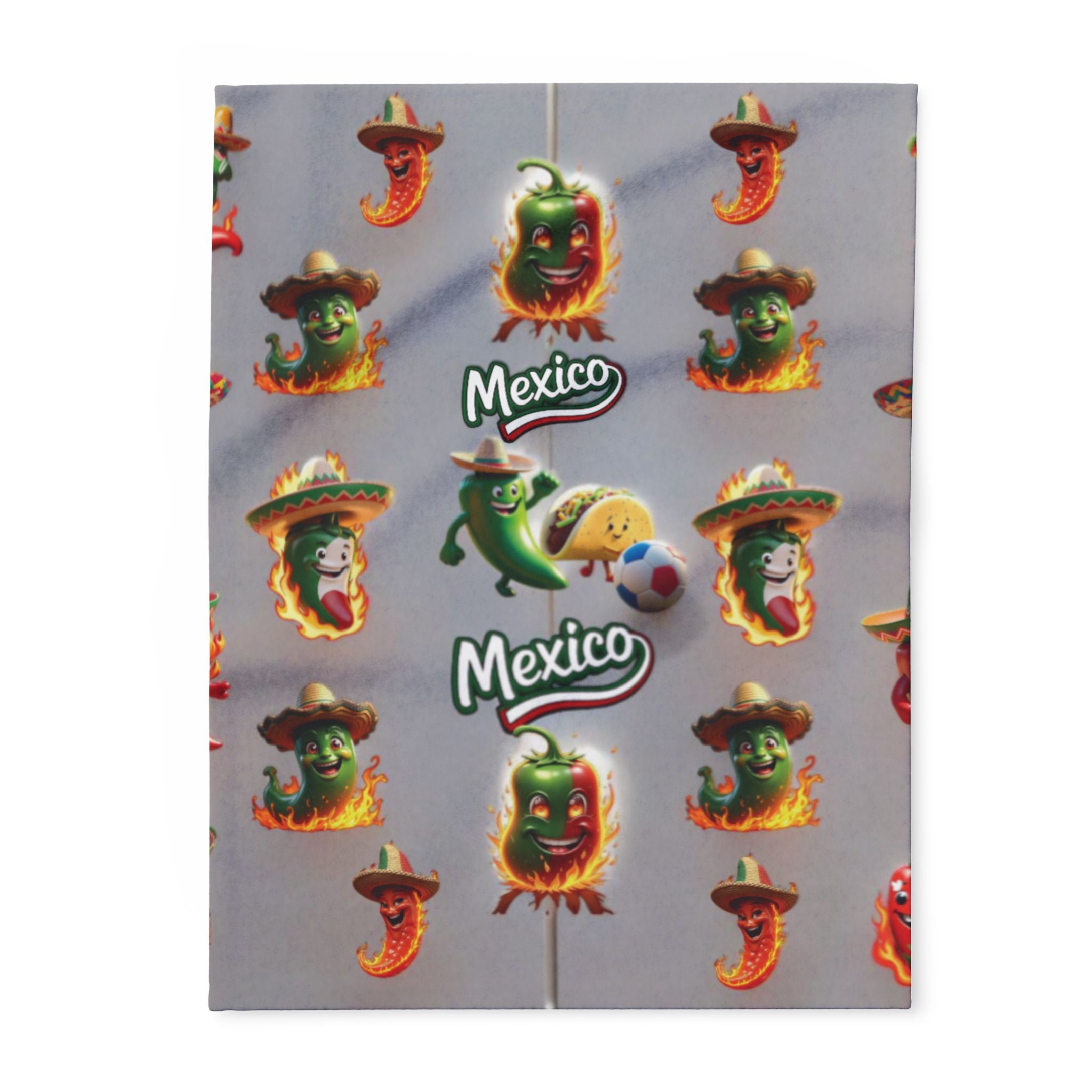 Colorful Mexican-themed Arctic fleece blanket - perfect for cozy celebrations