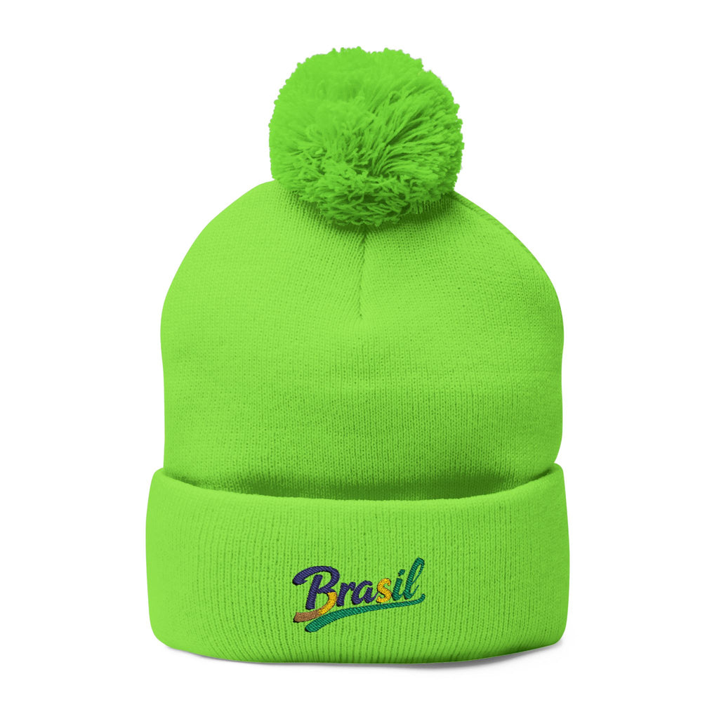 Gorro bordado com pompom