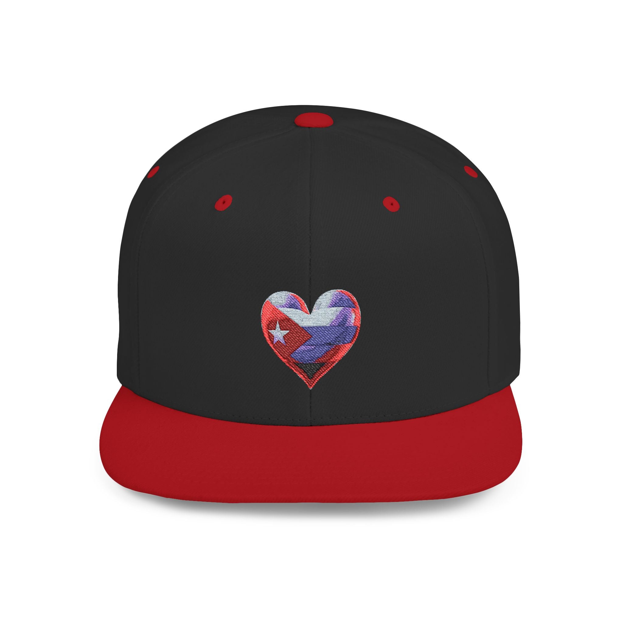 Gorra Snapback con diseño de corazón y bandera cubana - Talla para adultos