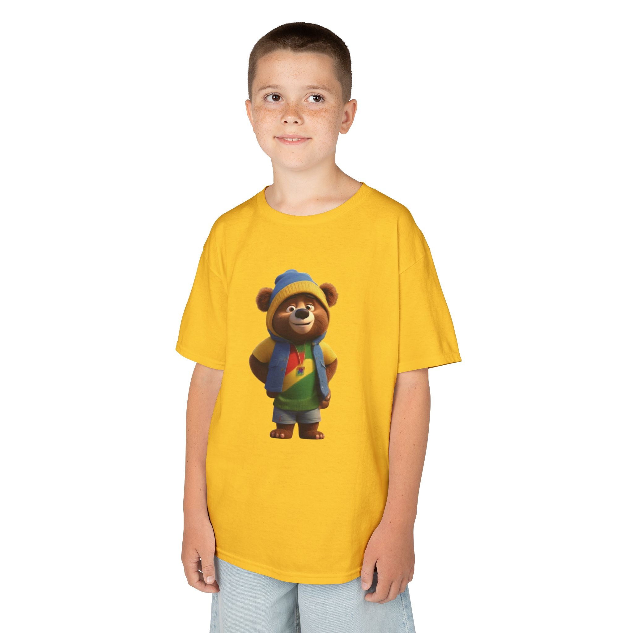 Kids T-Shirt Bear Image Funny Gift for Christmas or Birthdays 