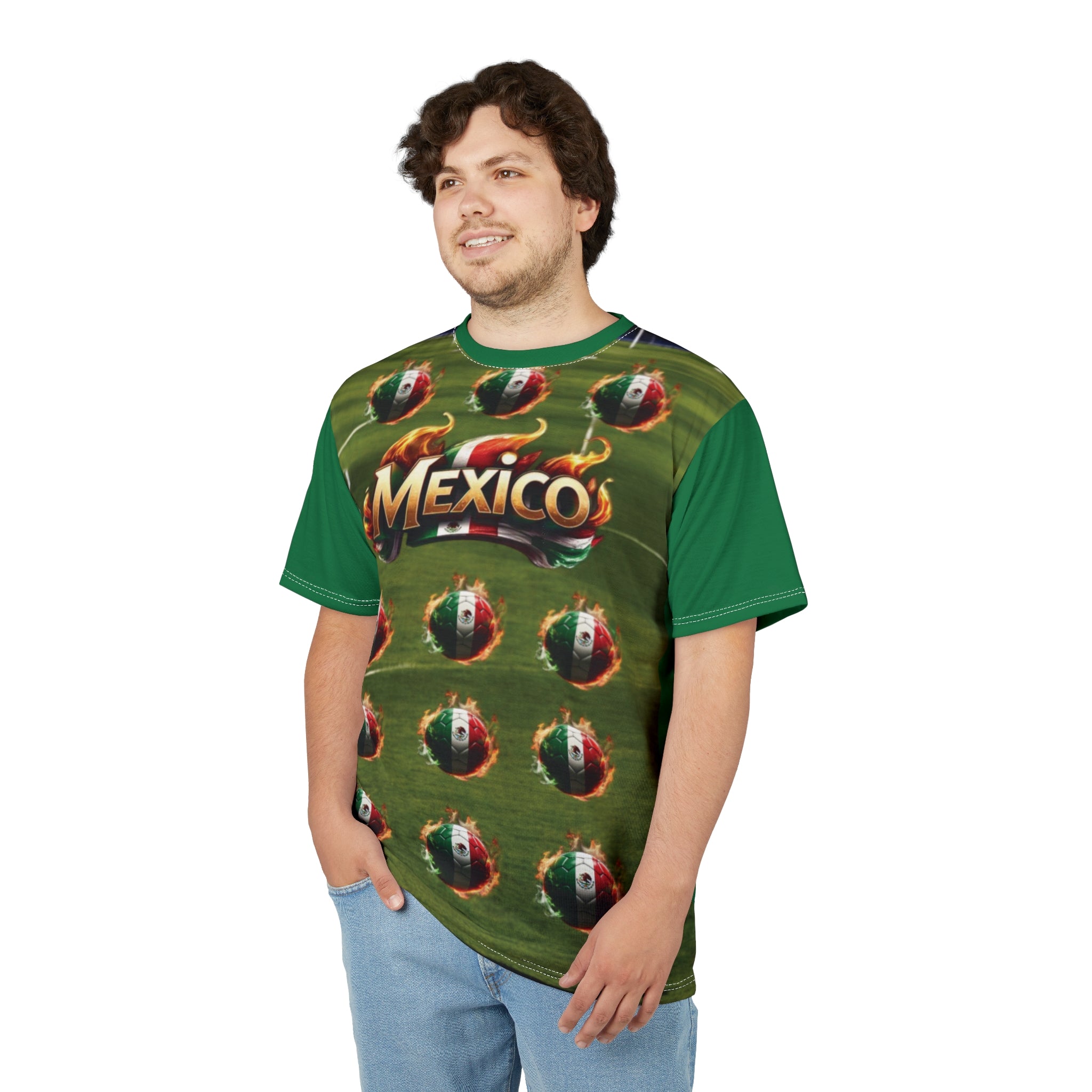 Camiseta "México: Fervor Futbolero en la Cancha" - Balones Ardientes