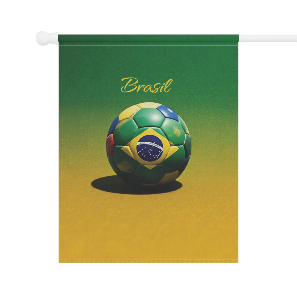 Brasil Soccer Garden Flag — Brazil Football Ball Garden Banner