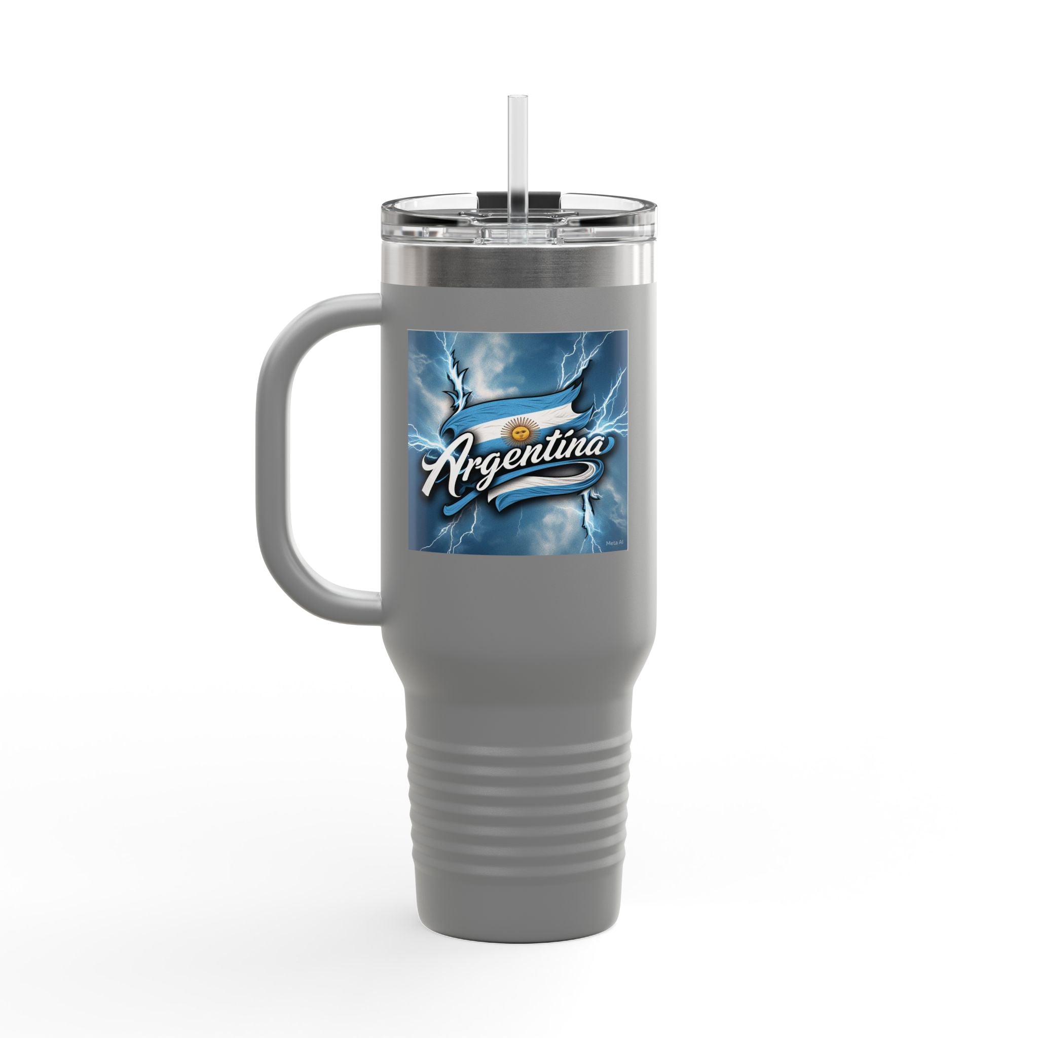 Taza de viaje aislada con diseño Argentino de 40 oz
