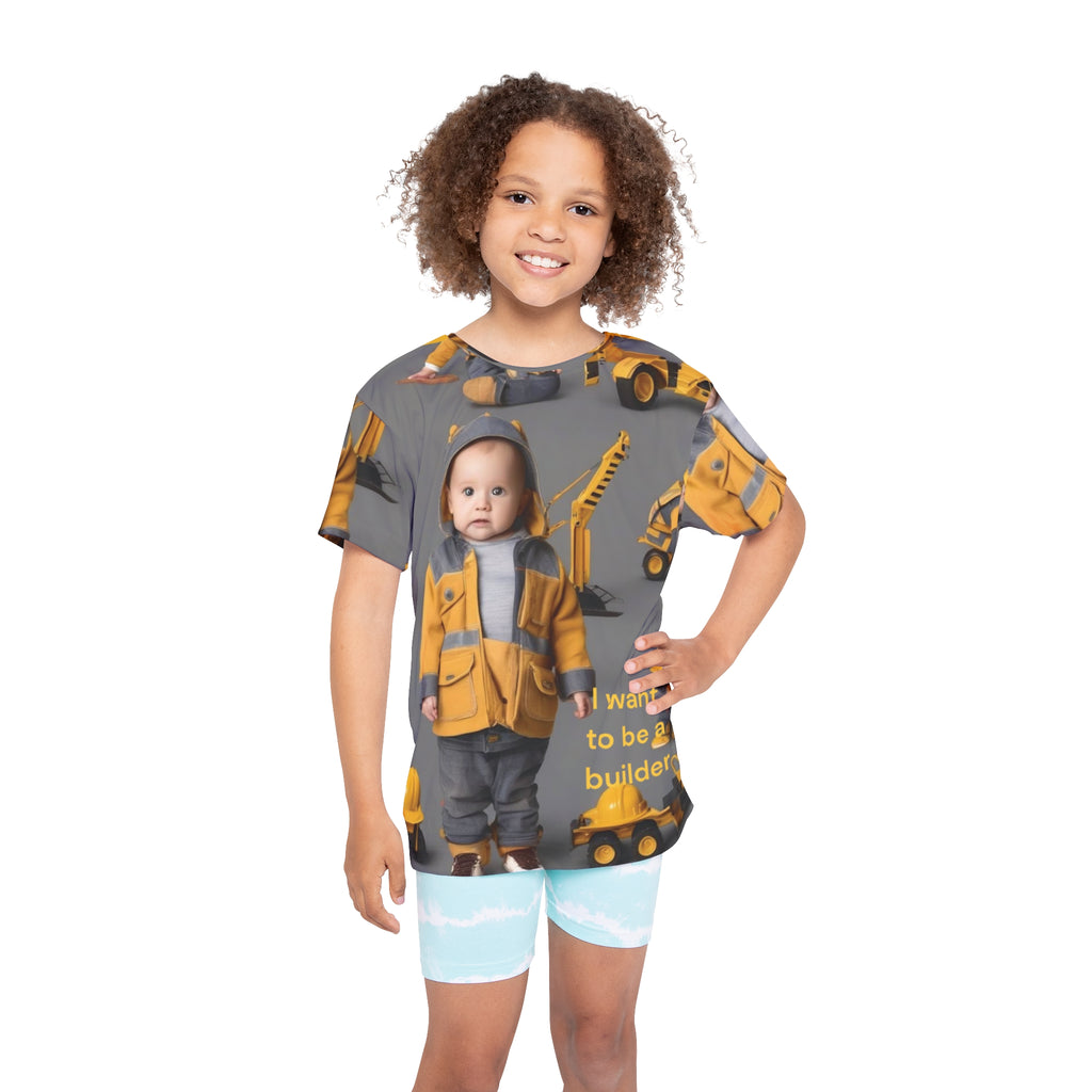Kids Jersey Builder Boy T-Shirt , honoring dad 
