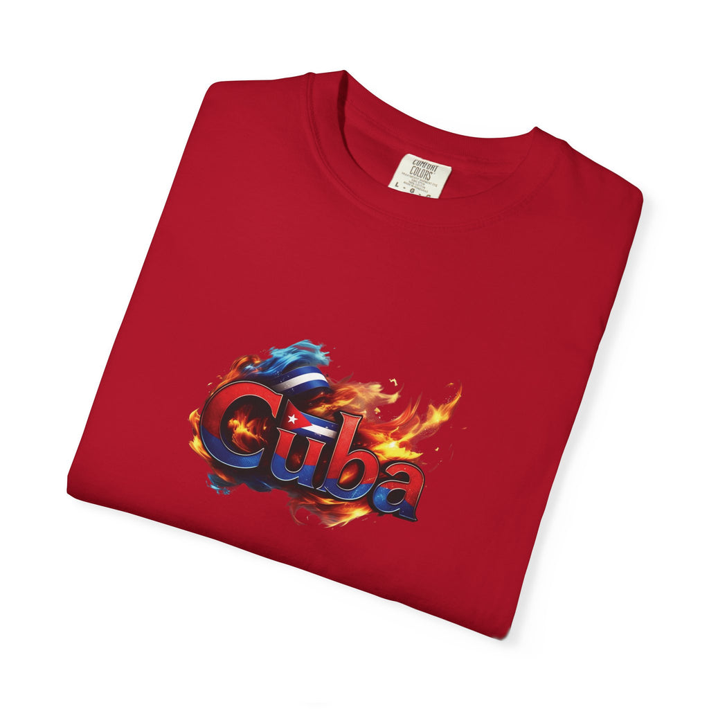 Camiseta teñida con llama cubana
