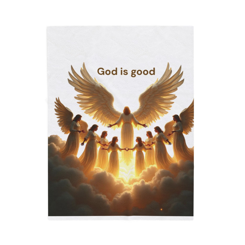 Inspirational Velveteen Plush Blanket - 'God is Good' - Cozy Home Decor for Faith &amp; Comfort
