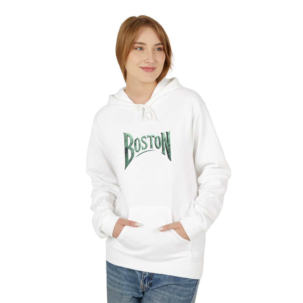 Cozy Boston Fleece Hoodie, Perfect Gift for College Students, Travel Essential, Casual Wear, Boston Souvenir, Unisex Apparel 