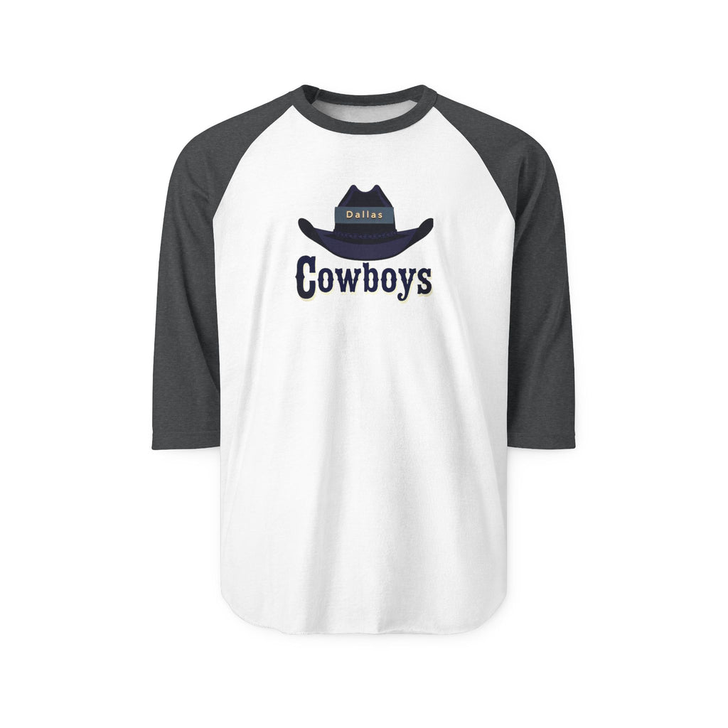 Cowboys Unisex Three-Quarter Sleeve Raglan Shirt, Western Tee, Casual Outfit, Game Day Apparel, for Gift
