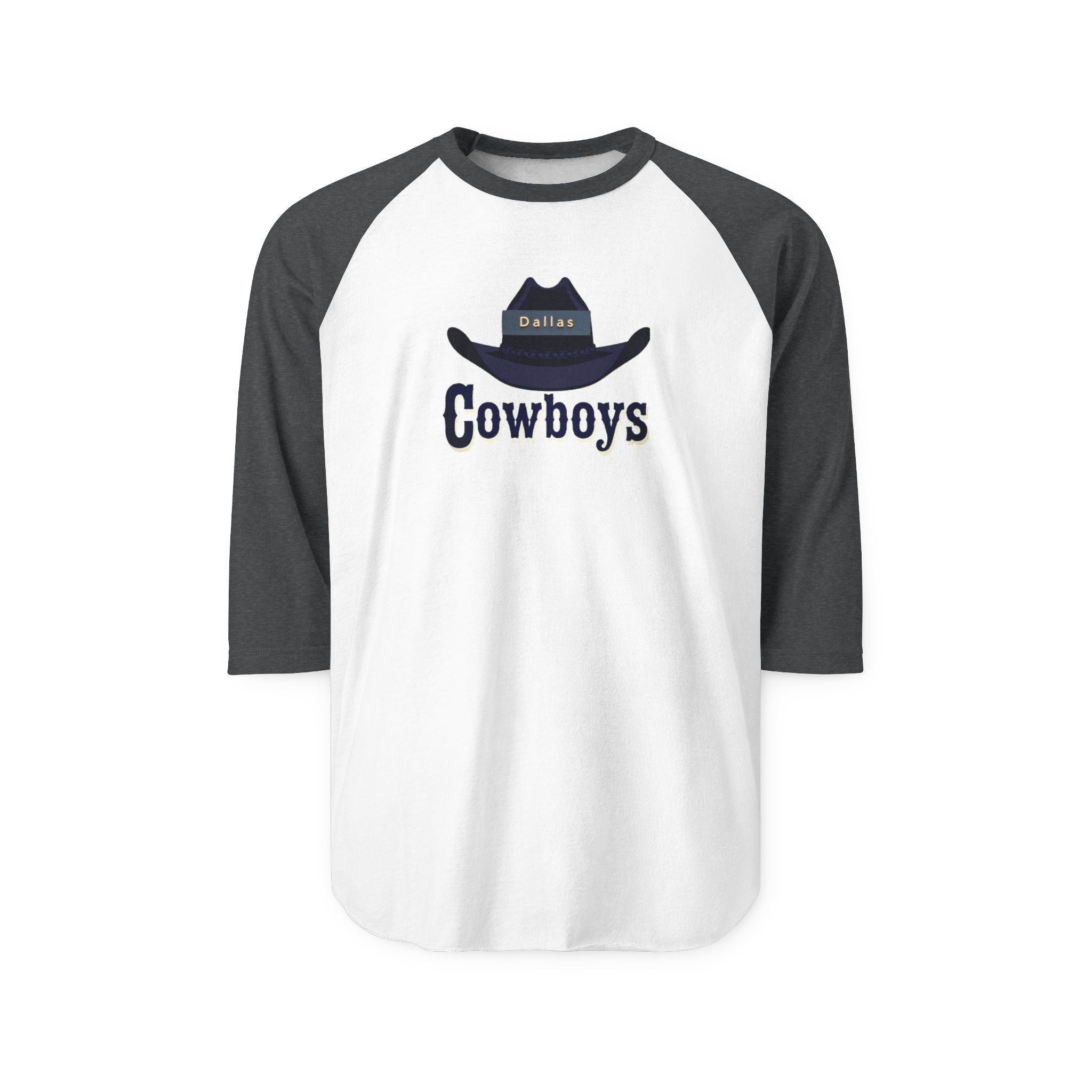 Cowboys Unisex Three-Quarter Sleeve Raglan Shirt, Western Tee, Casual Outfit, Game Day Apparel, for Gift