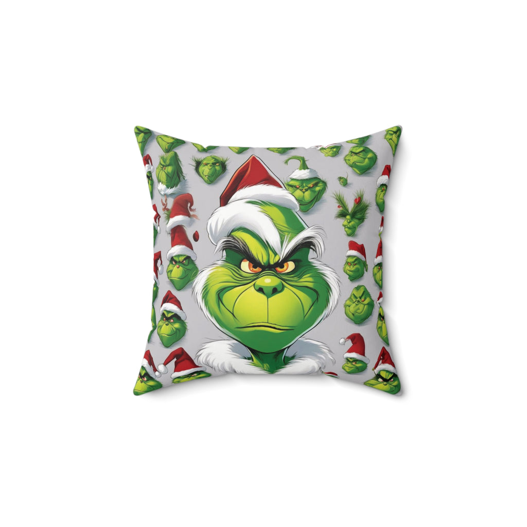 Grinch Face Pillow