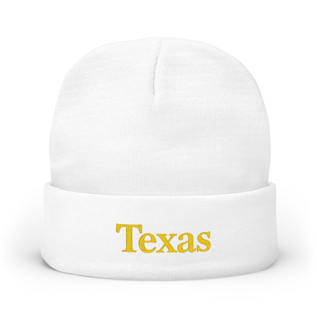 Cozy Texas Embroidered Knit Beanie, Winter Hat, Gifts for Texans, Outdoor Accessories, Casual Fashion