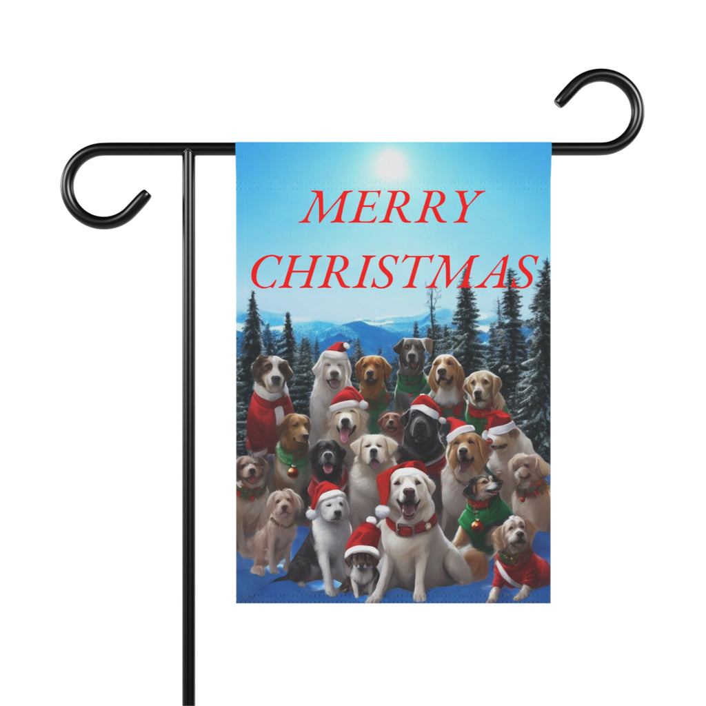 Garden Banner Christmas Dogs