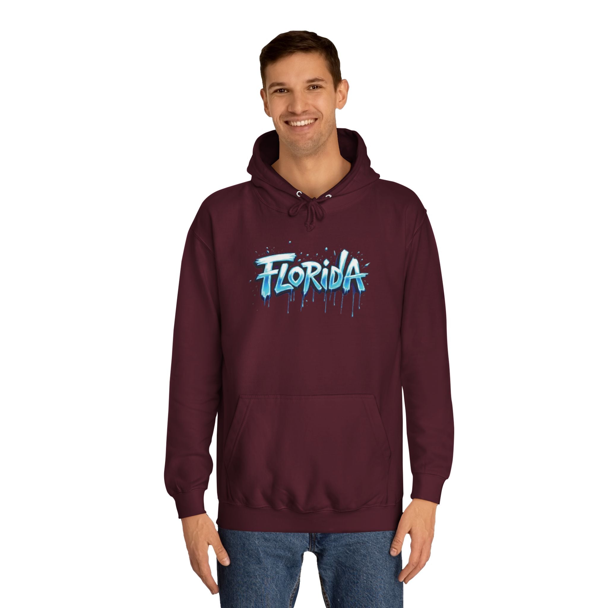 Florida Unisex College Hoodie - Trendy Pullover, Stylish Gift for Students, College Apparel, Casual Wear 