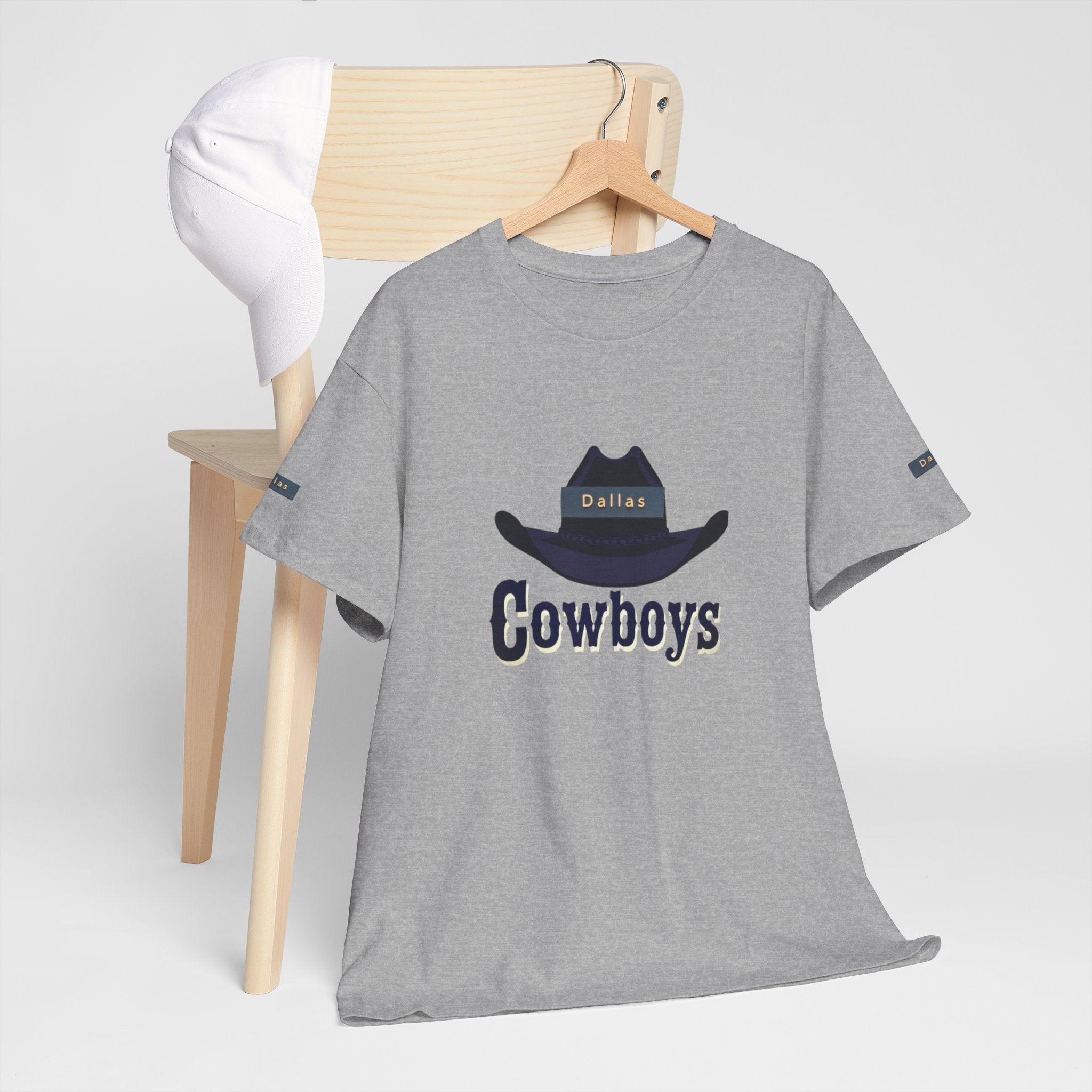Cowboys Unisex Heavy Cotton Tee, Casual Shirt, Western Apparel, Gift for Cowboys, Cowboy Theme, Everyday Wear, Outdoor Style