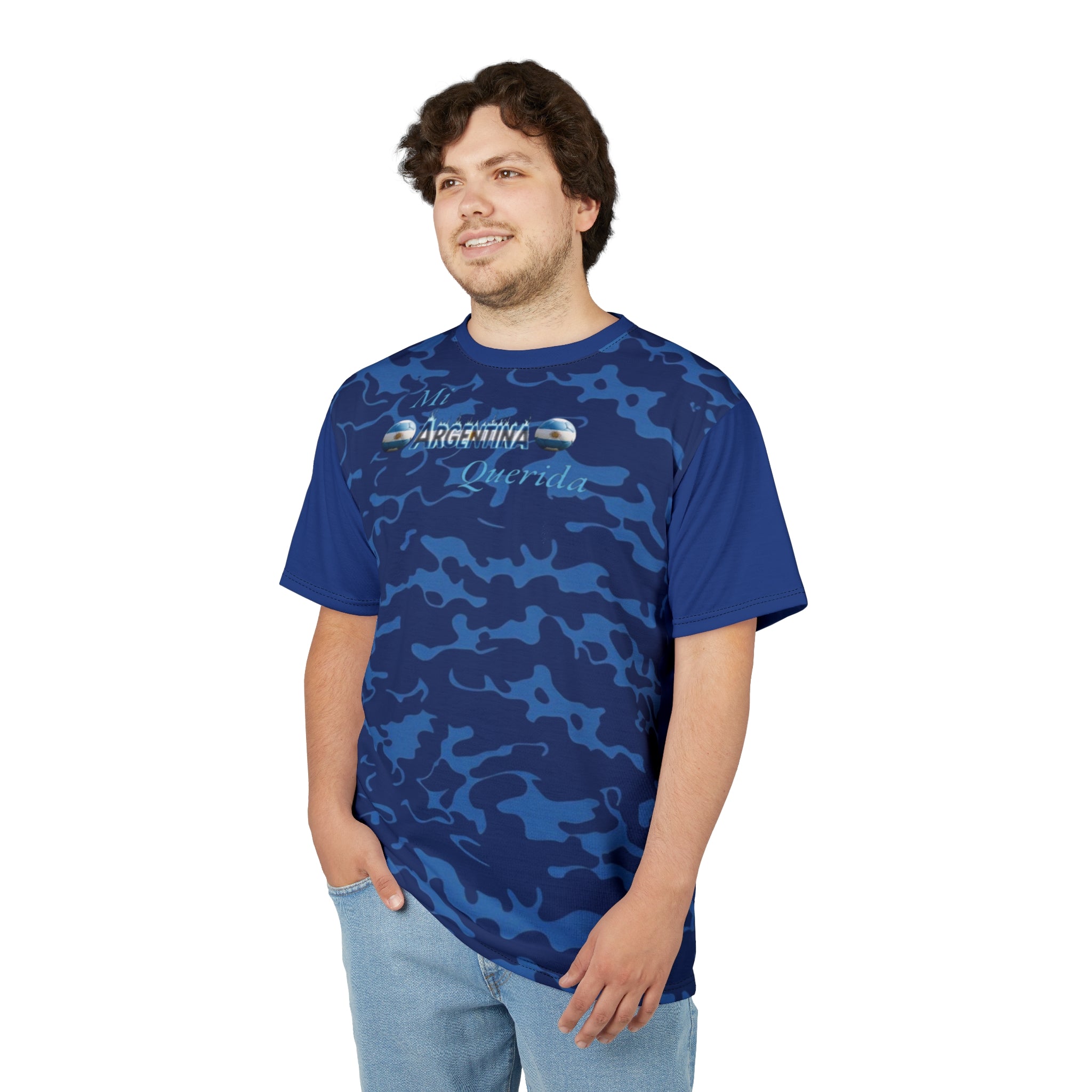 Camiseta de camuflaje argentino: camiseta unisex con corte y costura para un estilo informal
