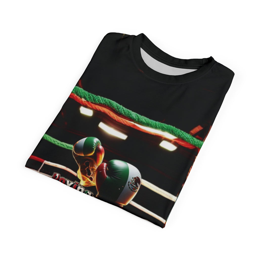 Camiseta "Ring de Boxeo Mexicano" - Guantes Tricolor en la Lona