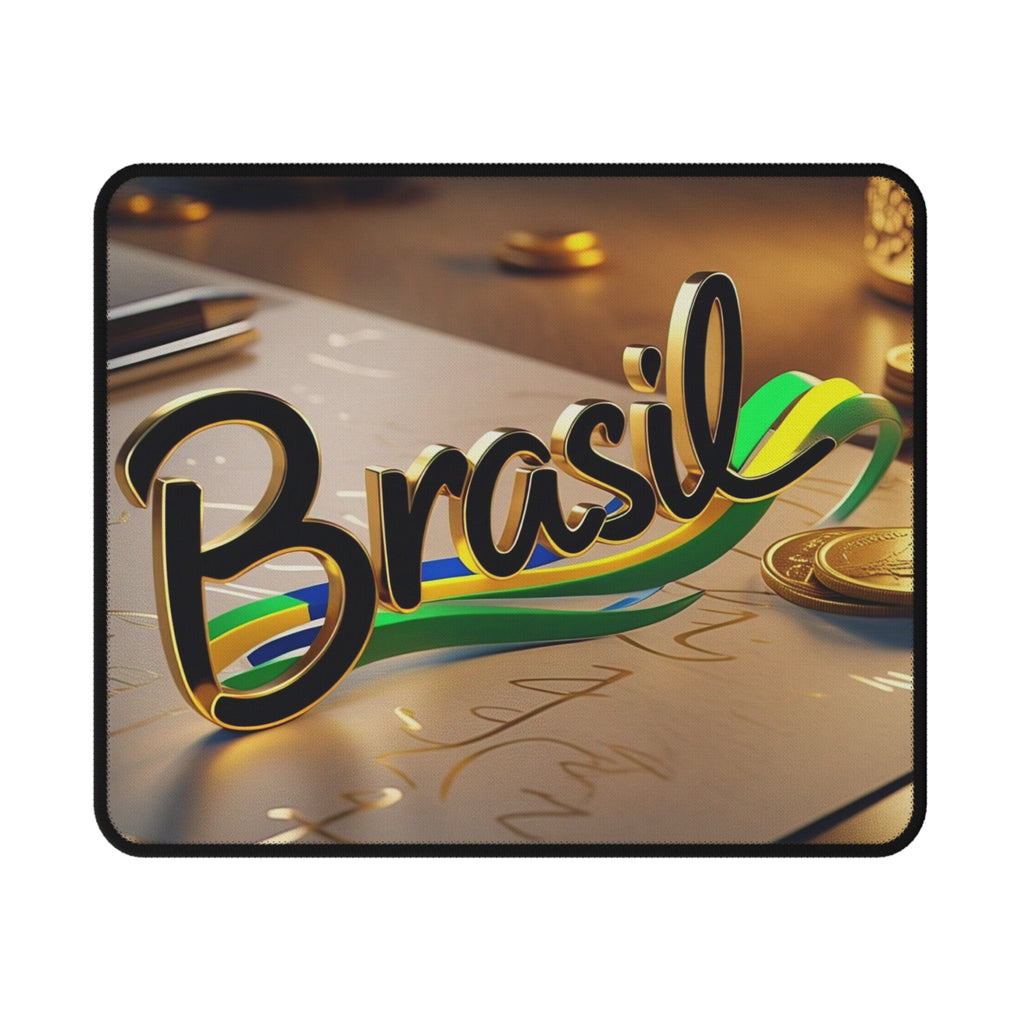 Mouse pad gamer antiderrapante inspirado no Brasil - presente perfeito para gamers e entusiastas brasileiros