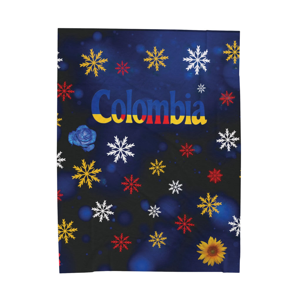 Manta de felpa de terciopelo con diseño Colombiano