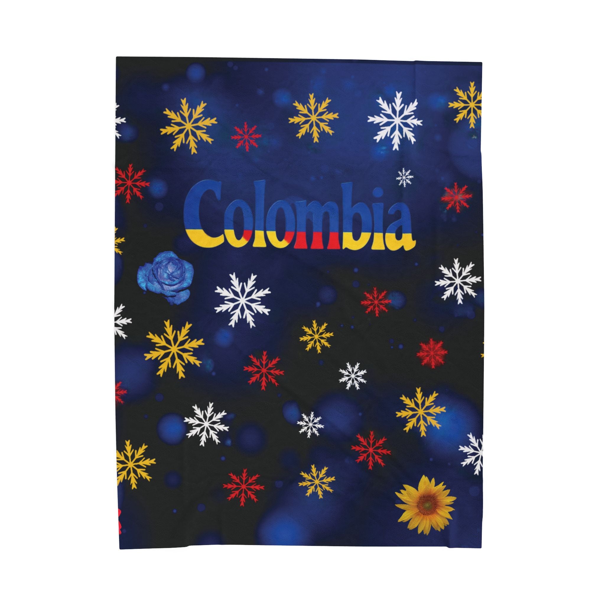 Manta de felpa de terciopelo con diseño Colombiano