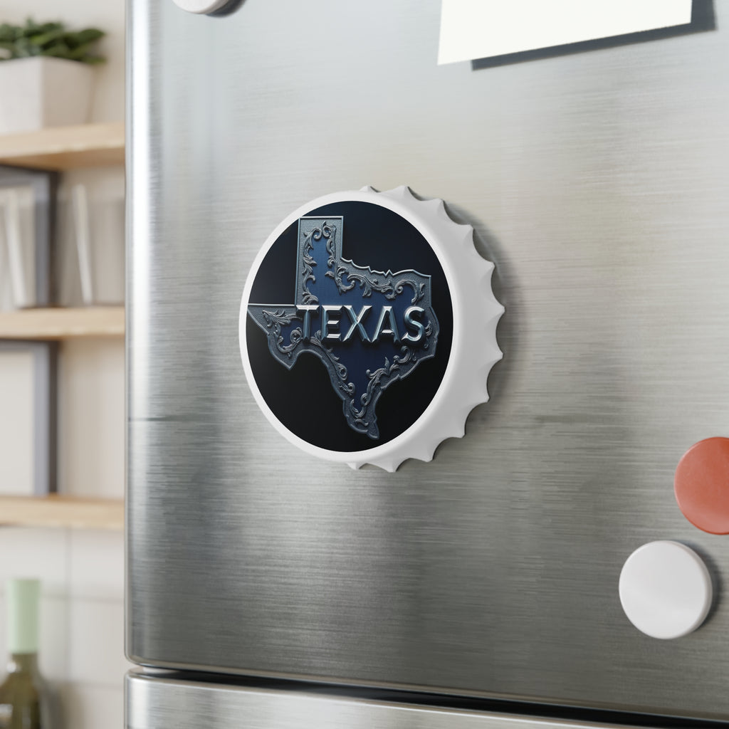 Texas-Themed Bottle Opener, Rustic Kitchen Accessory, Gift for Beer Lovers, Souvenir for Texan Celebrations, Unique Housewarming Gift 