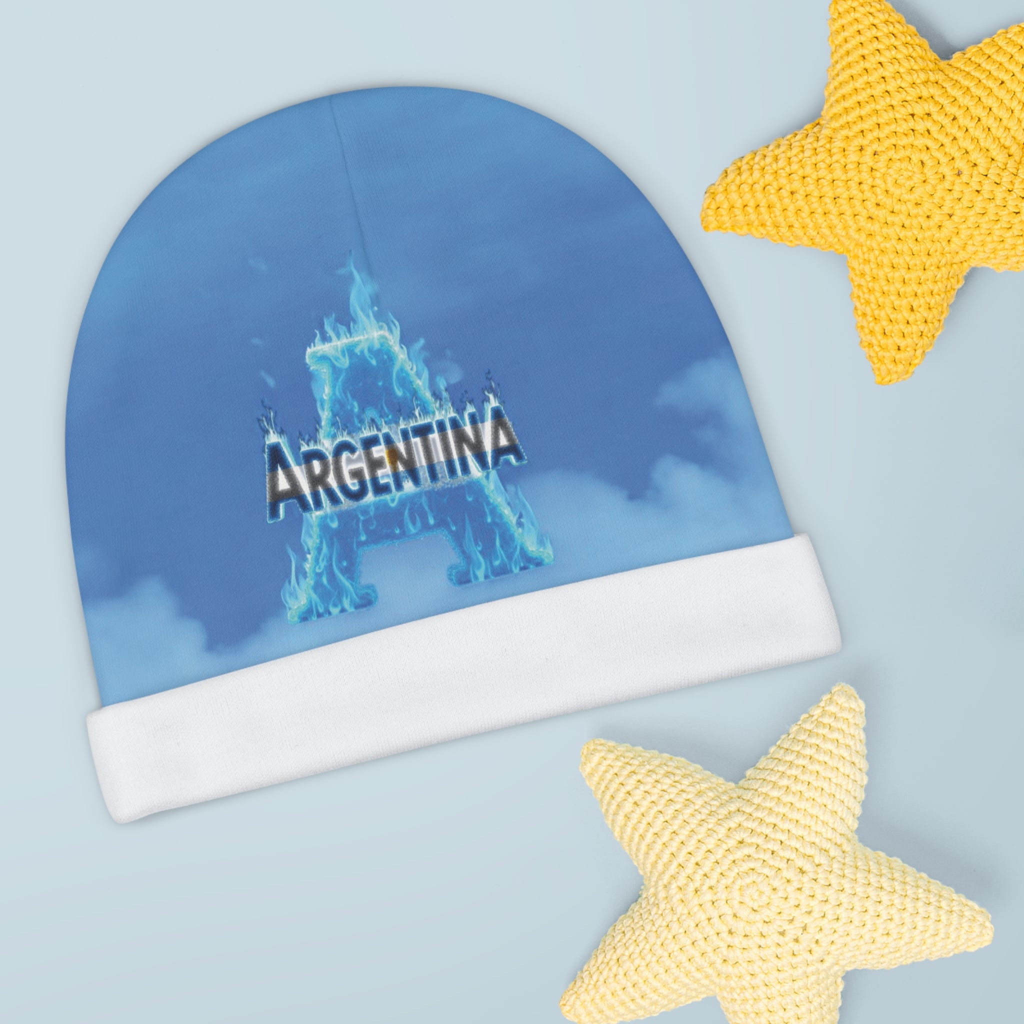 Gorro de bebé de diseño argentino (AOP)