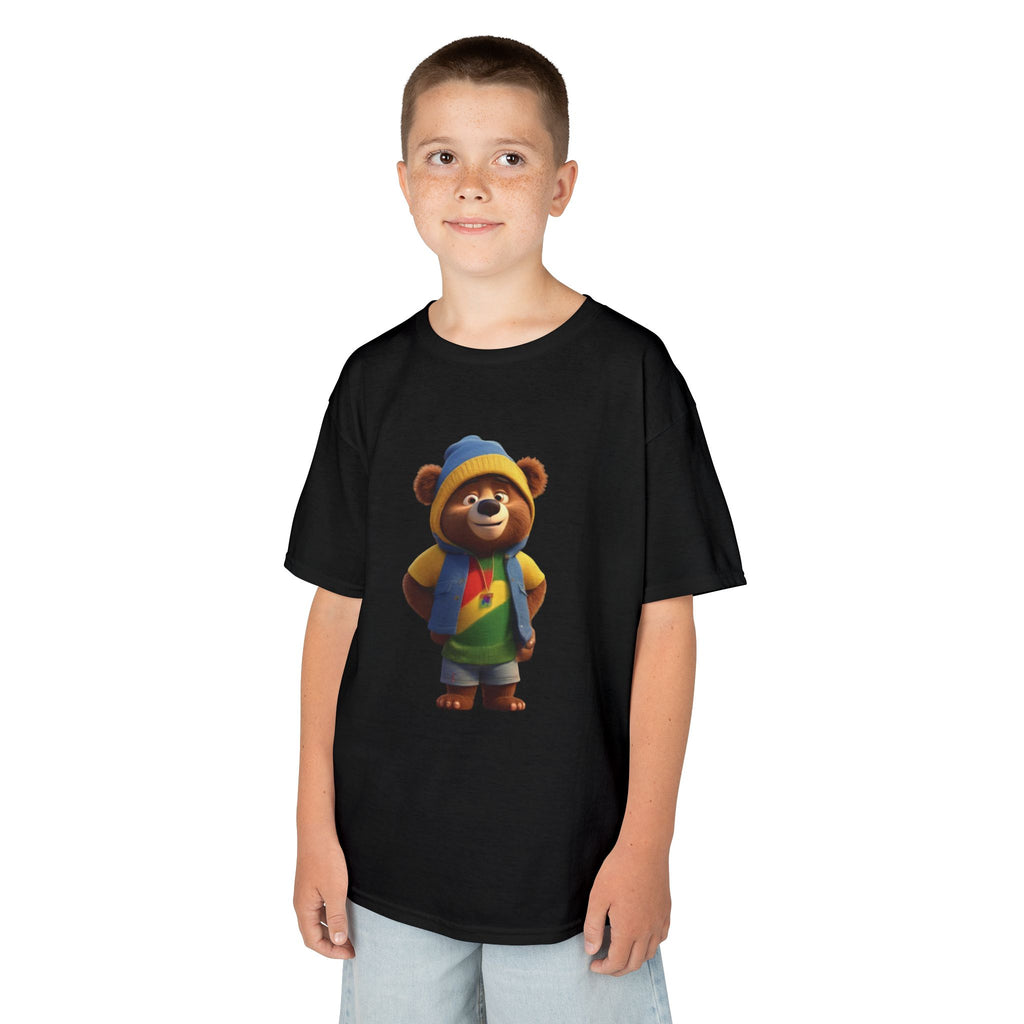 Kids T-Shirt Bear Image Funny Gift for Christmas or Birthdays