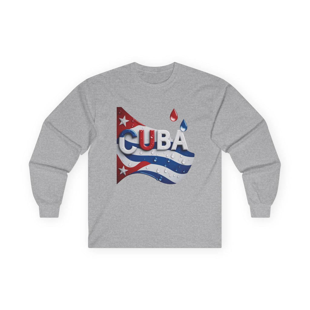 Camiseta de manga larga con la bandera de Cuba