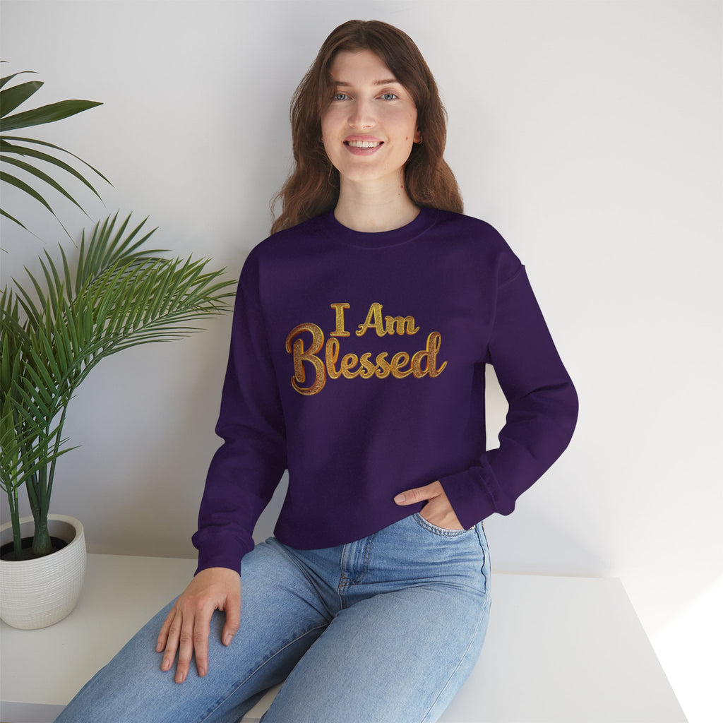 Blessed Crewneck Sweatshirt - Cozy Spiritual Apparel for Mindfulness, Perfect Gift for Holidays, Spiritual Retreats, Self-Care
