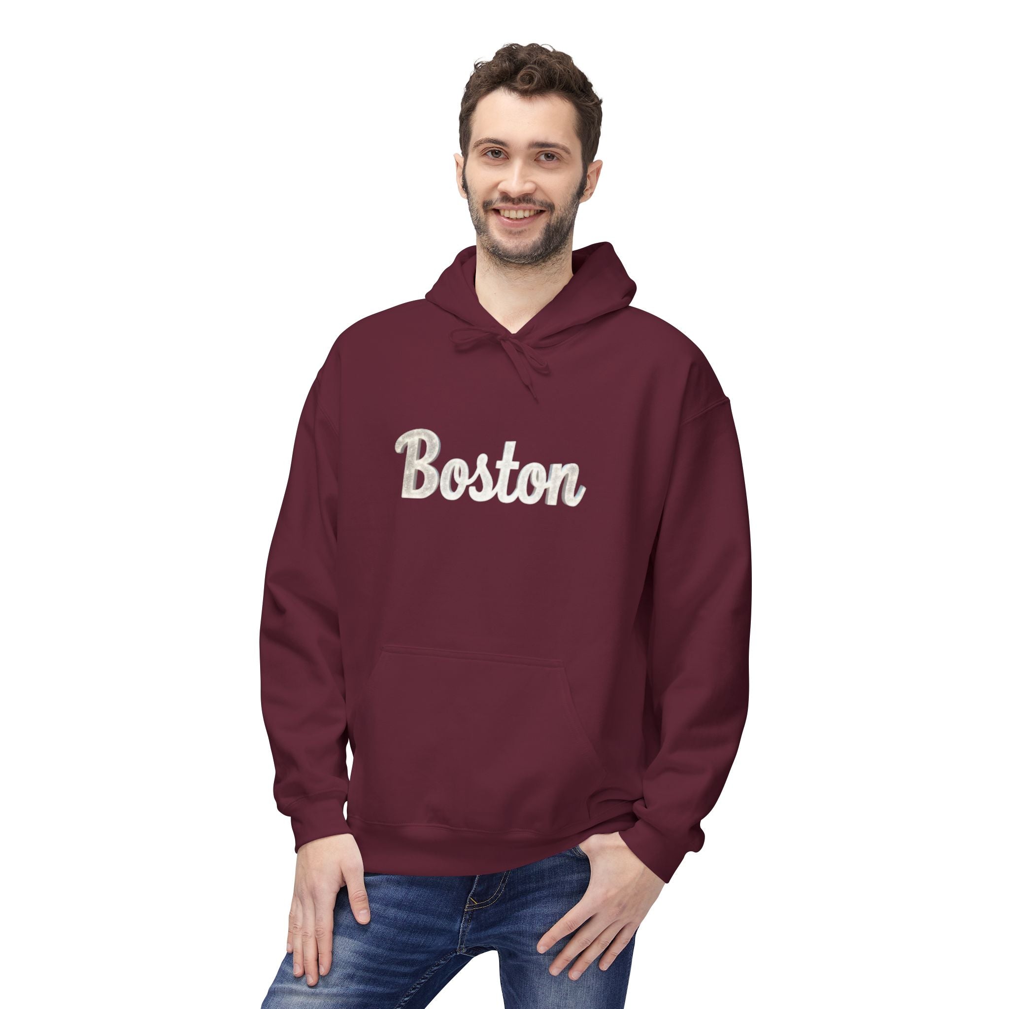 Cozy Unisex Fleece Hoodie with 'Boo' Design, Casual Wear, Gift for Halloween, Fall Fashion, Everyday Comfort, Perfect for Teens and Adults 