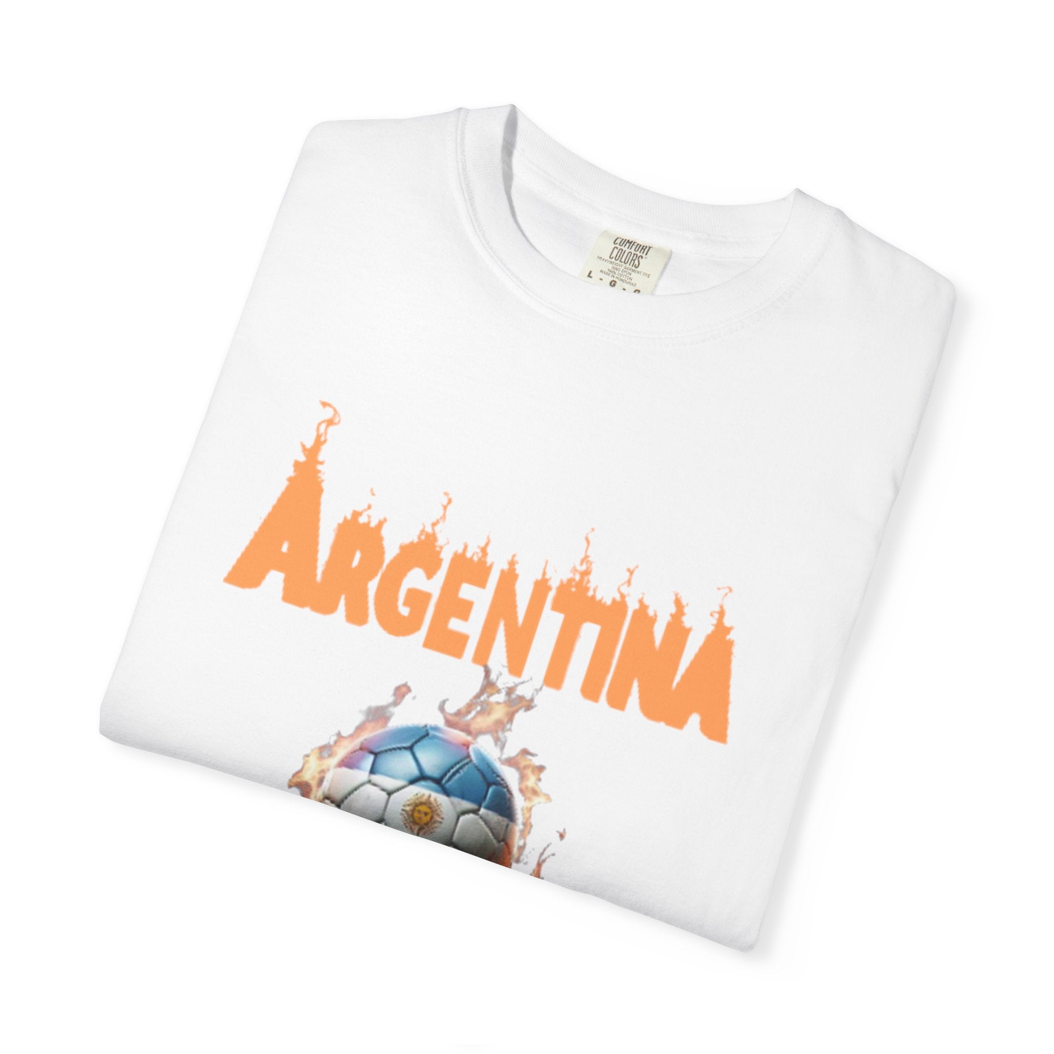 Camiseta Argentina de Fútbol Fuego - Estilo Vintage Unisex