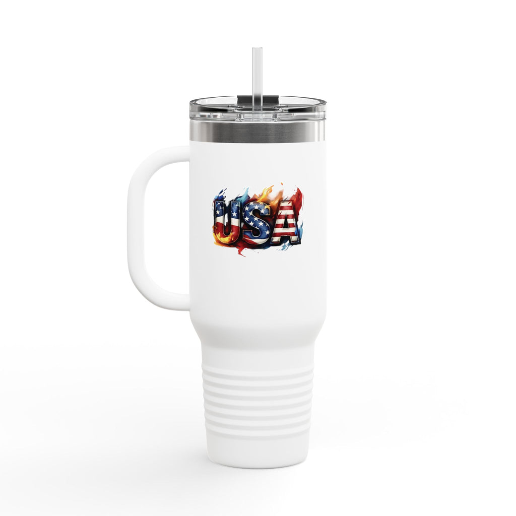 Patriotic Insulated Travel Mug – 40oz USA Design for On-the-Go Lifestyle