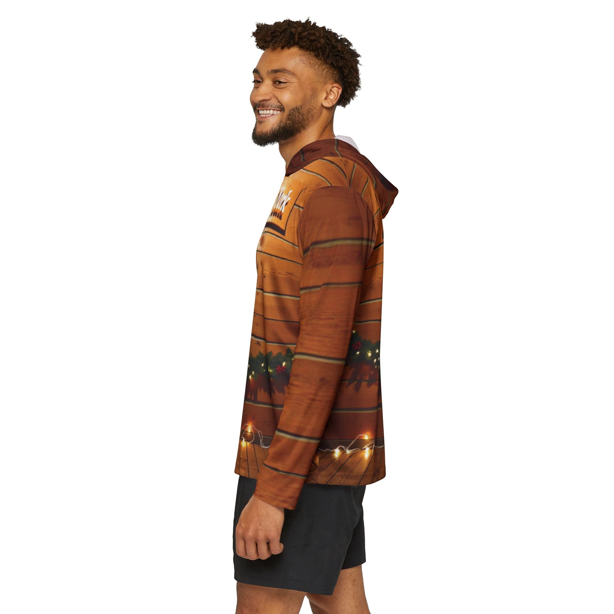 New York Christmas Wooden Wall Hoodie